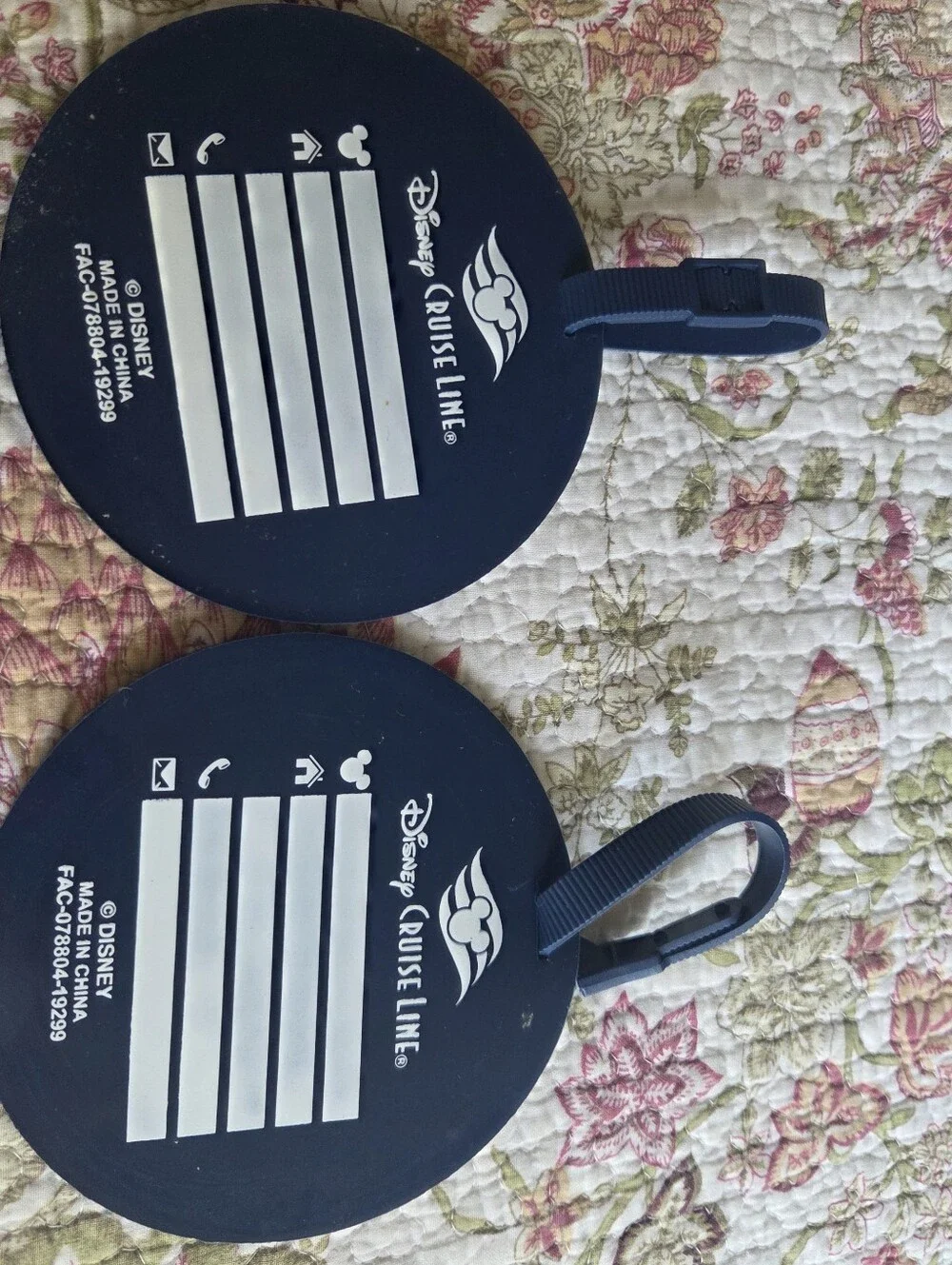Castaway Club Member Navy Luggage Tags Set